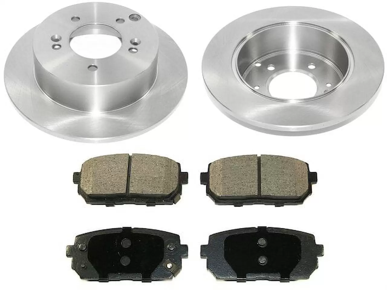 Rear Ceramic Brake Pads and Rotor Kit - Compatible with 2007 - 2010 Kia Rondo 2008 2009