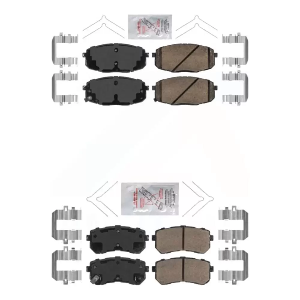 AmeriBRAKES Front Rear Ceramic Disc Brake Pads Kit For 2018-2021 Hyundai Kona FWD KNF-101156