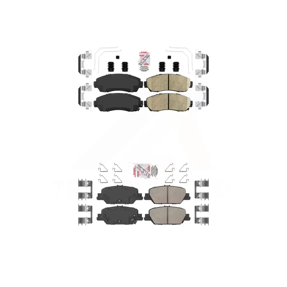 AmeriBRAKES Front Rear Ceramic Disc Brake Pads Kit For 2020-2021 Honda CR-V Hybrid KNF-100413