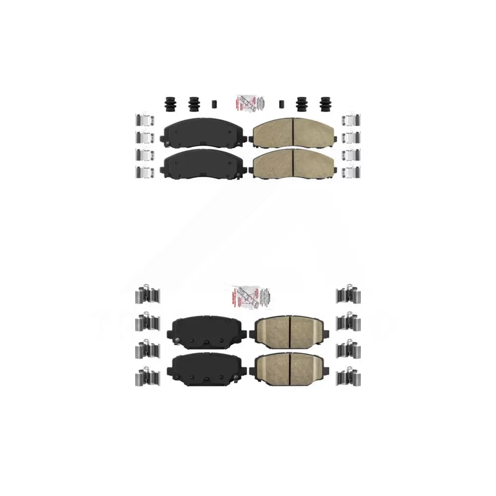 AmeriBRAKES Front Rear Ceramic Disc Brake Pads Kit For Dodge Grand Caravan Journey Chrysler Town & Country Ram C/V KNF-100018