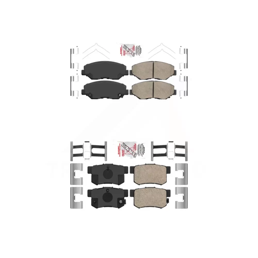 AmeriBRAKES Front Rear Ceramic Disc Brake Pads Kit For Honda Accord CR-V Element Acura ILX KNF-100225