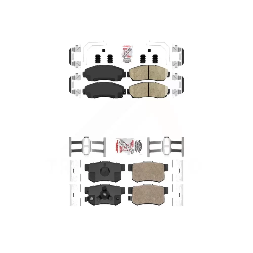 AmeriBRAKES Front Rear Ceramic Disc Brake Pads Kit For Honda CR-V Crosstour Accord Acura RDX KNF-100316