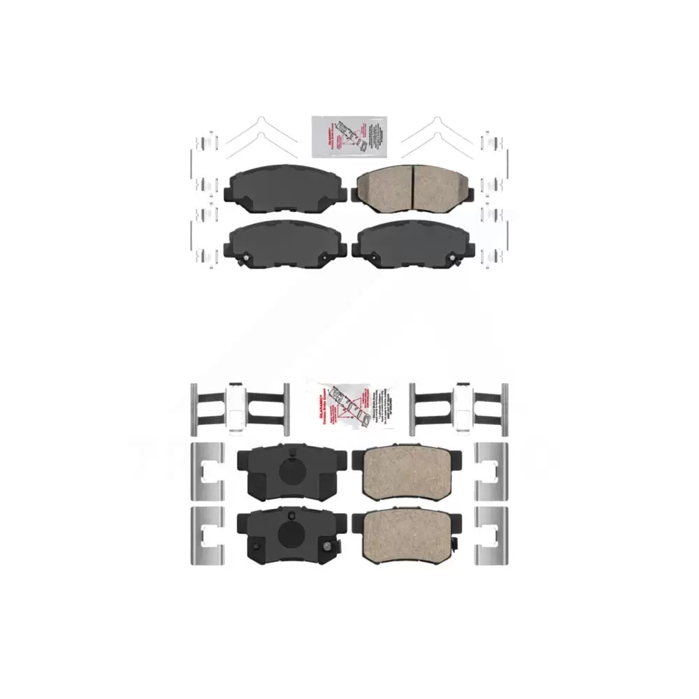 AmeriBRAKES Front Rear Ceramic Disc Brake Pads Kit For Honda Civic Acura ILX KNF-100295