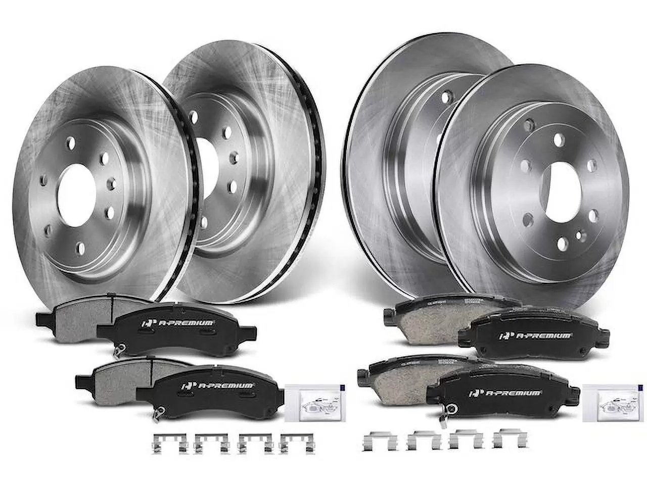 Brake Pad and Rotor Kit 12 - Compatible with 2007 - 2016 GMC Acadia 3.6L V6 2008 2009 2010 2011 2012 2013 2014 2015