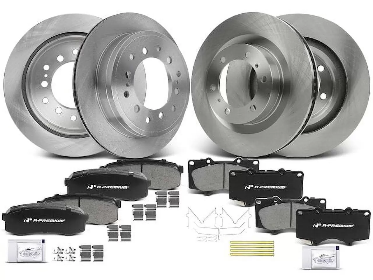 Brake Pad and Rotor Kit 12 - Compatible with 2010 - 2021 GX460 4.6L V8 2011 2012 2013 2014 2015 2016 2017 2018 2019 2020