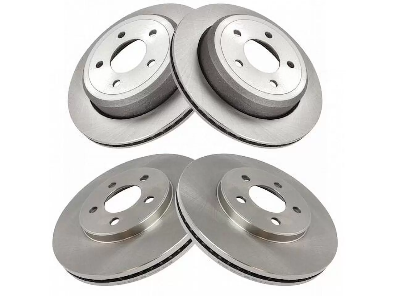 Brake Rotor Set 4 Piece - Compatible with 2003 - 2011 Mercury Grand Marquis 2004 2005 2006 2007 2008 2009 2010