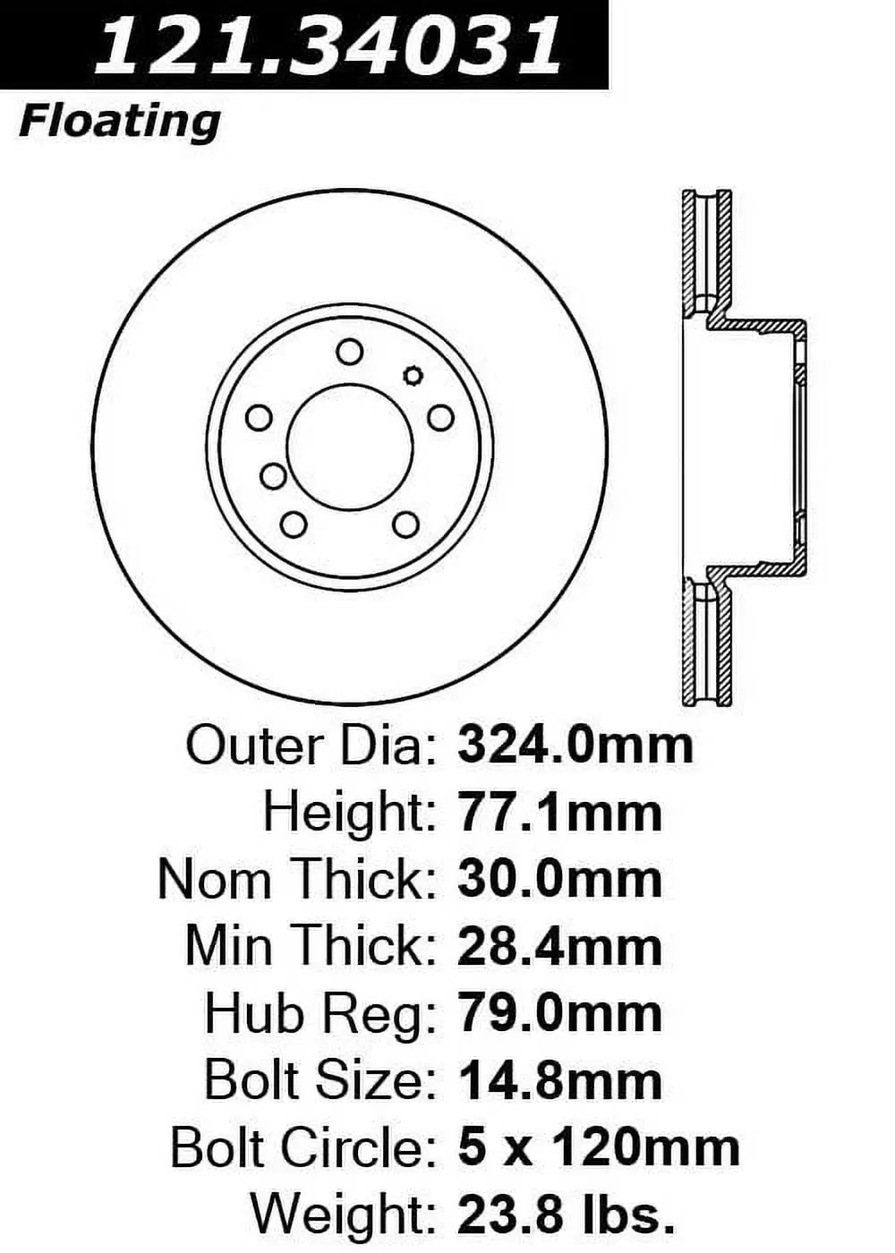 C-Tek Disc Brake Rotor 121.34031