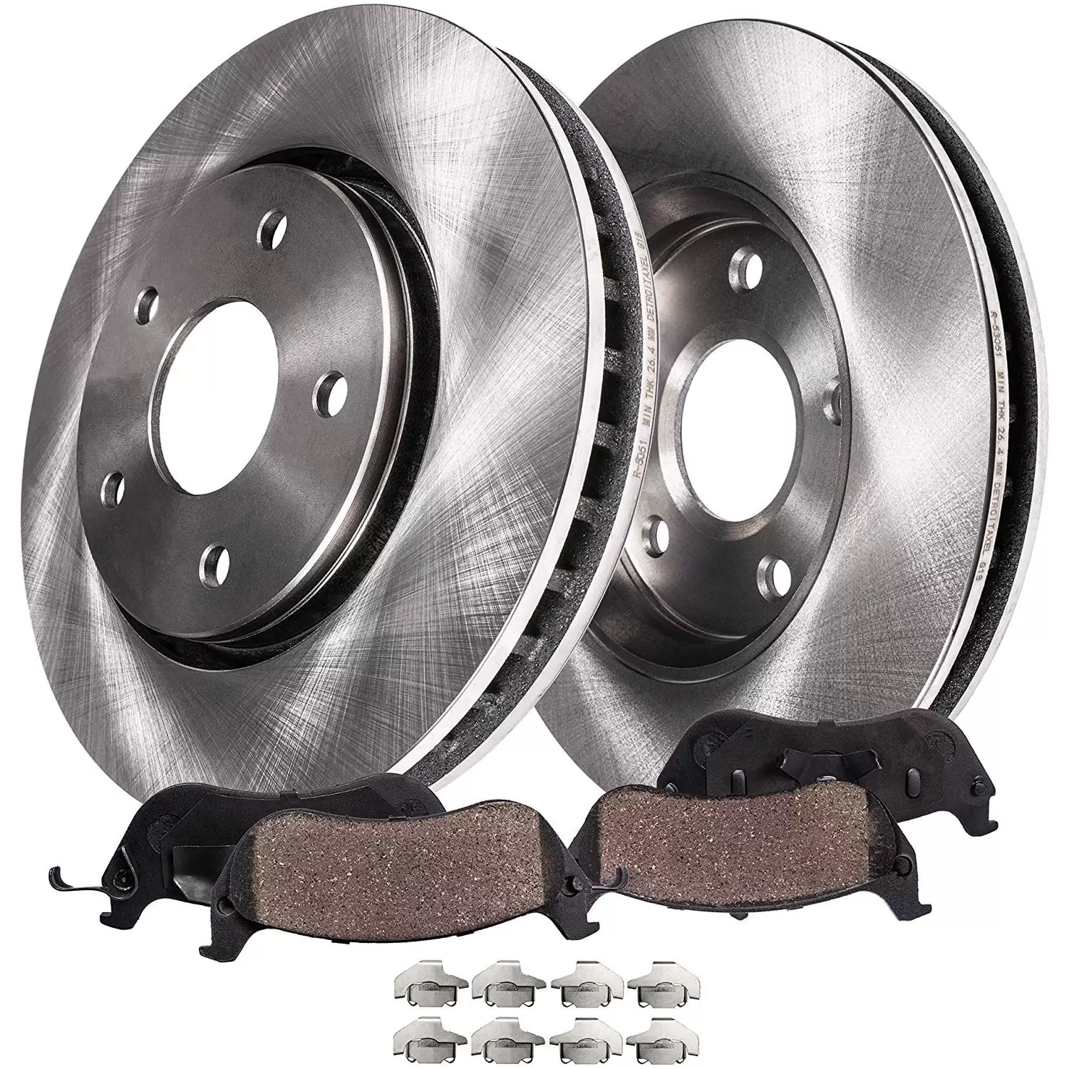 Detroit Axle - 4WD Front Brake Kit for 97-03 Ford F-150. Replacement 1997 1998 1999 2000 2001 2002 2003 Brakes Rotors Ceramic Brake Pads : 12.13 Brake Rotor