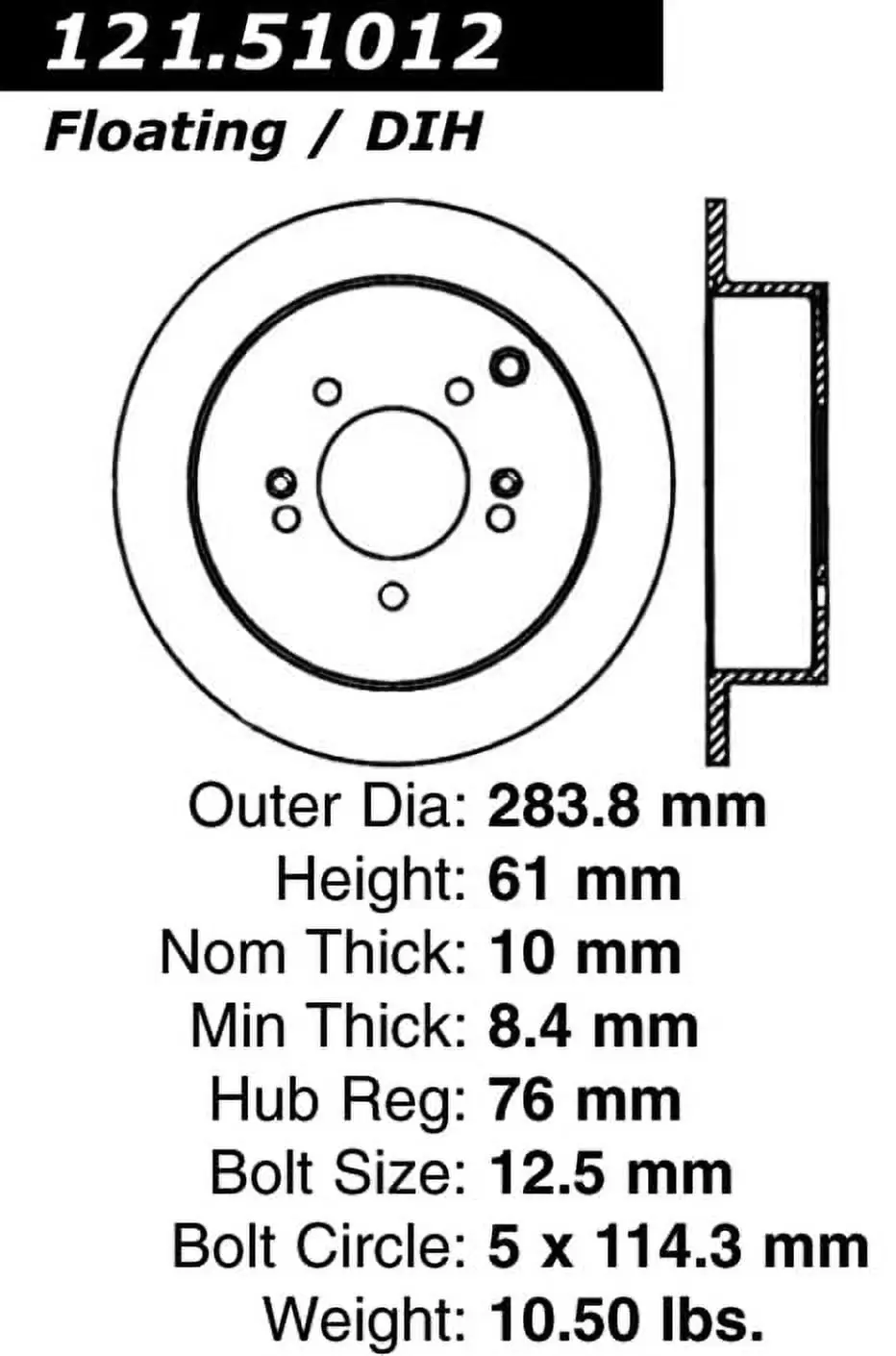 Disc Brake Rotor Fits select: 2005-2015 HYUNDAI TUCSON. 2007-2016 KIA SPORTAGE