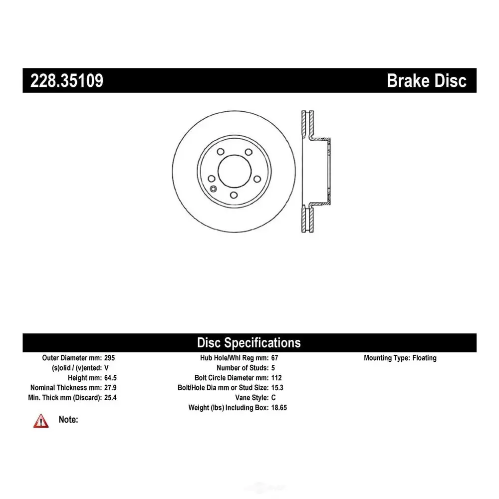 Disc Brake Rotor Fits select: 2008-2015 MERCEDES-BENZ C. 2012-2015 MERCEDES-BENZ SLK