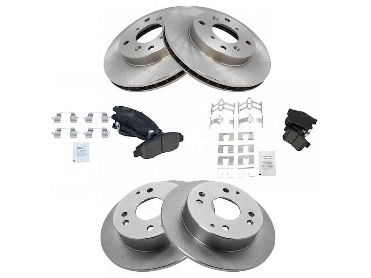 Front and Rear Brake Pad and Rotor Kit - Compatible with 1998 - 2002 Honda Accord 2.3L 4-Cylinder 1999 2000 2001