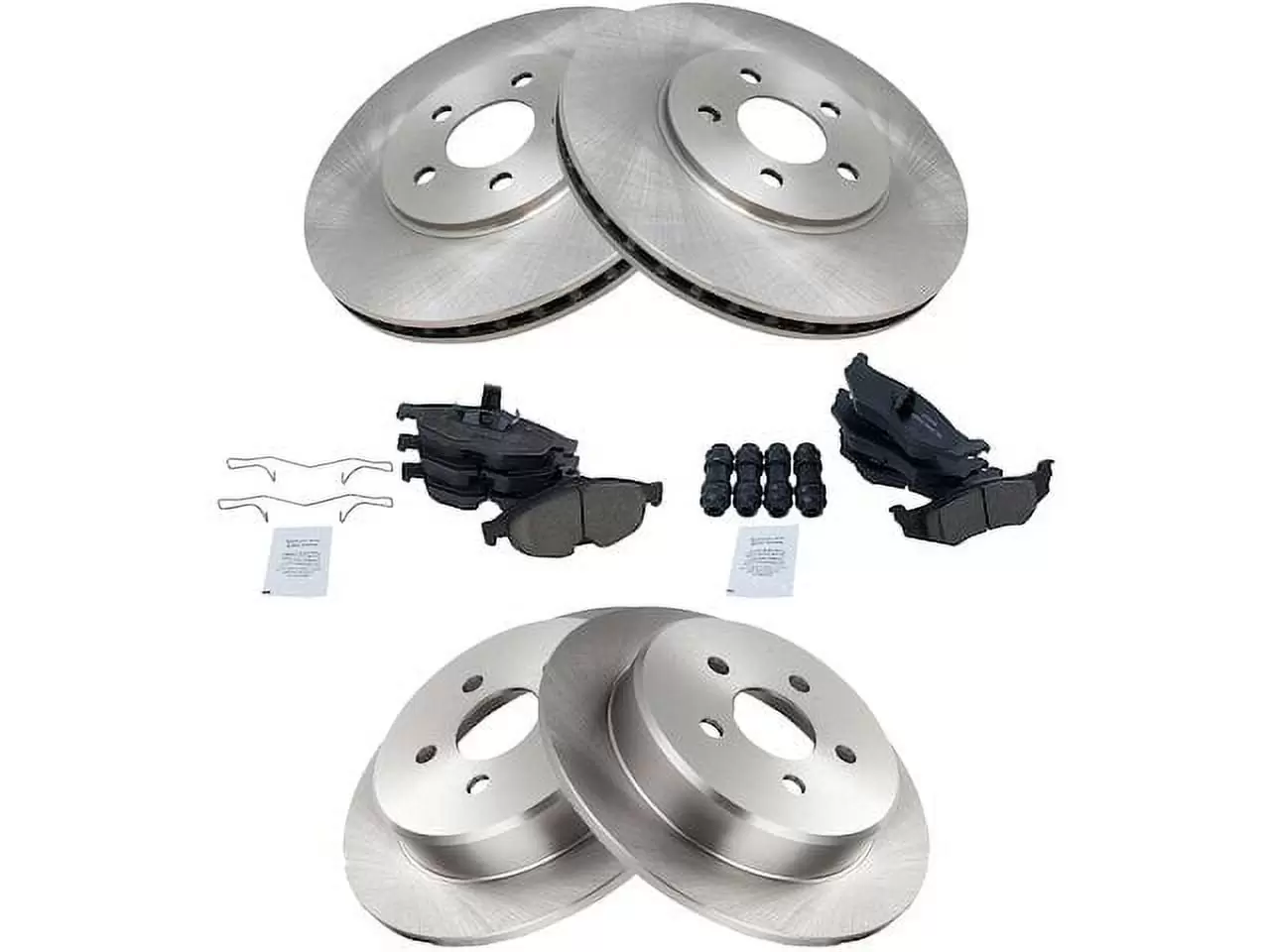 Front and Rear Brake Pad and Rotor Kit - Compatible with 2001 - 2006 Chrysler Sebring 2002 2003 2004 2005