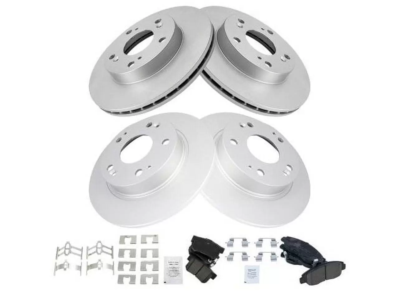 Front and Rear Brake Pad and Rotor Kit - Compatible with 2006 - 2011 Honda Civic EX 2007 2008 2009 2010