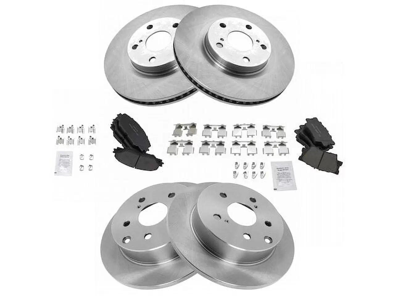 Front and Rear Brake Pad and Rotor Kit - Compatible with 2006 - 2018 Toyota RAV4 2007 2008 2009 2010 2011 2012 2013 2014 2015 2016 2017