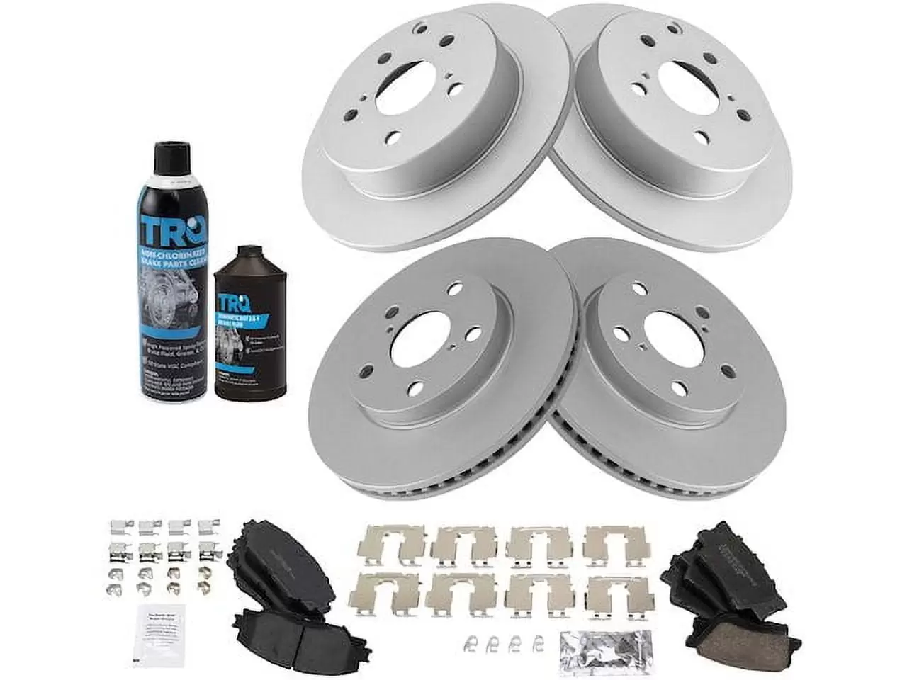 Front and Rear Brake Pad and Rotor Kit - Compatible with 2006 - 2018 Toyota RAV4 LE 2007 2008 2009 2010 2011 2012 2013 2014 2015 2016 2017