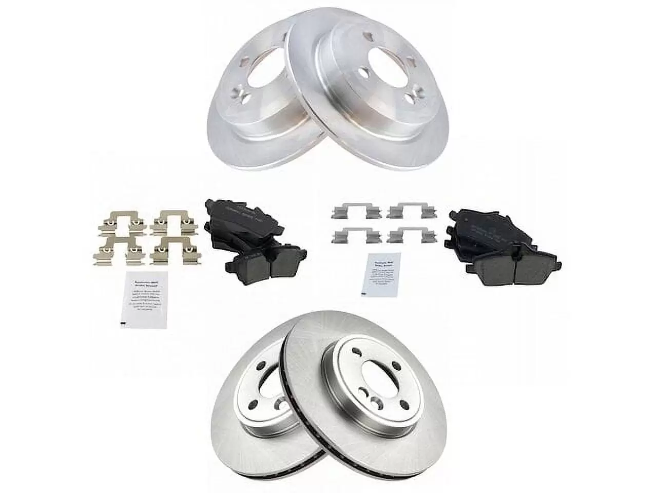 Front and Rear Brake Pad and Rotor Kit - Compatible with 2007 - 2015 Mini Cooper 2008 2009 2010 2011 2012 2013 2014