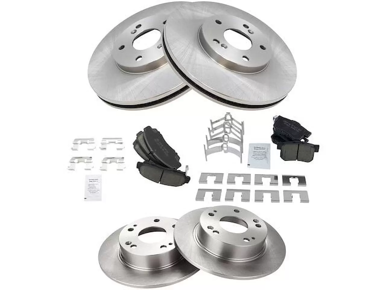 Front and Rear Ceramic Brake Pad and Rotor Kit - Compatible with 2004 - 2008 Acura TSX 2005 2006 2007