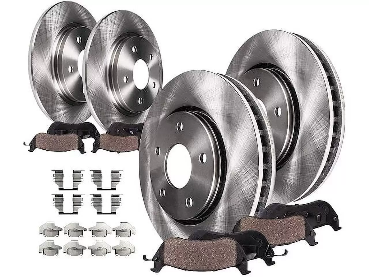 Front and Rear Ceramic Brake Pad and Rotor Kit - Compatible with 2006 - 2011 Ford Fusion 2007 2008 2009 2010