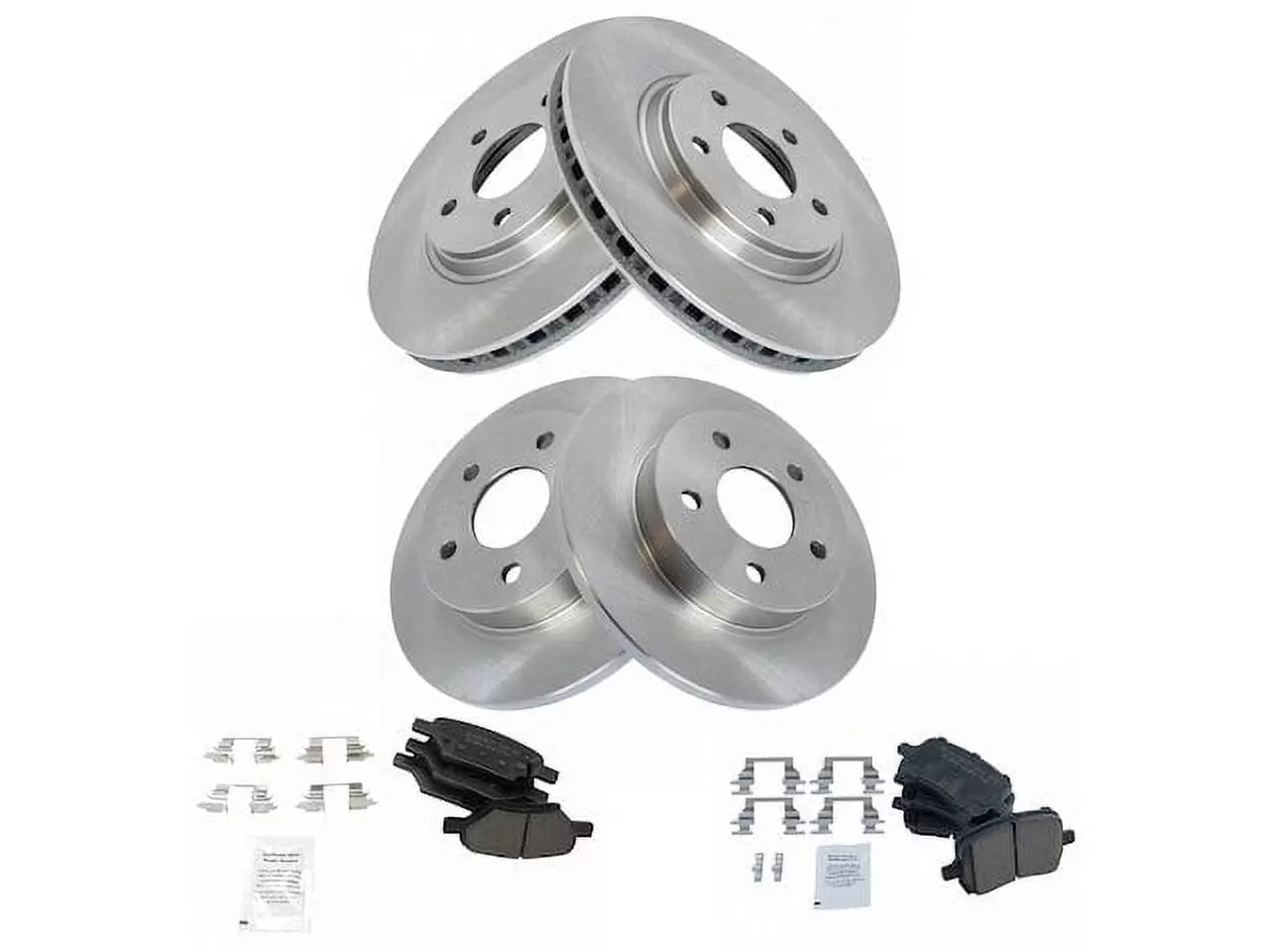 Front and Rear Ceramic Brake Pad and Rotor Kit - Compatible with 2007 - 2009 Pontiac G6 2008 2010