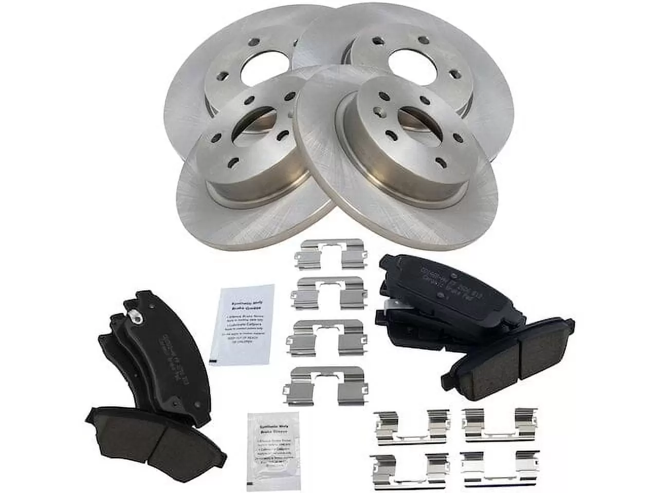 Front and Rear Ceramic Brake Pad and Rotor Kit - Compatible with 2011 - 2015 Chevy Cruze 2012 2013 2014