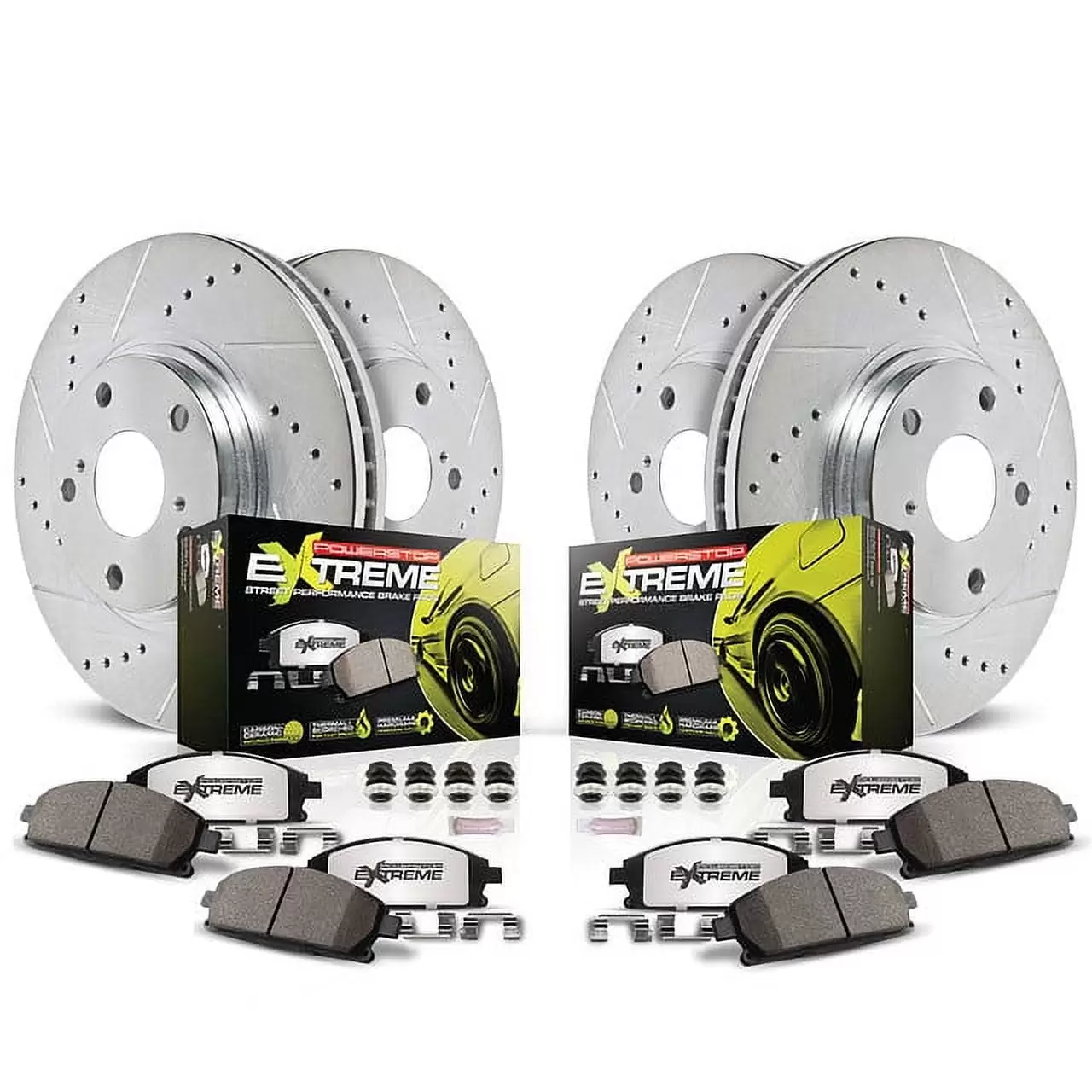 Power Stop Front and Rear Z26 Street Warrior Brake Pad and Rotor Kit K2825-26