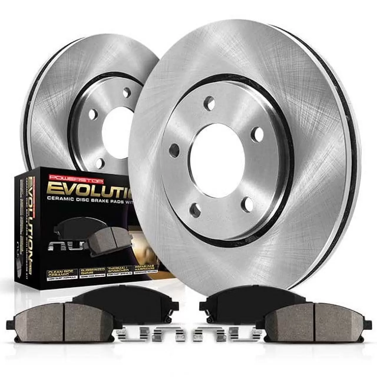 Power Stop Rear Stock Replacement Brake Pad and Rotor Kit KOE9107