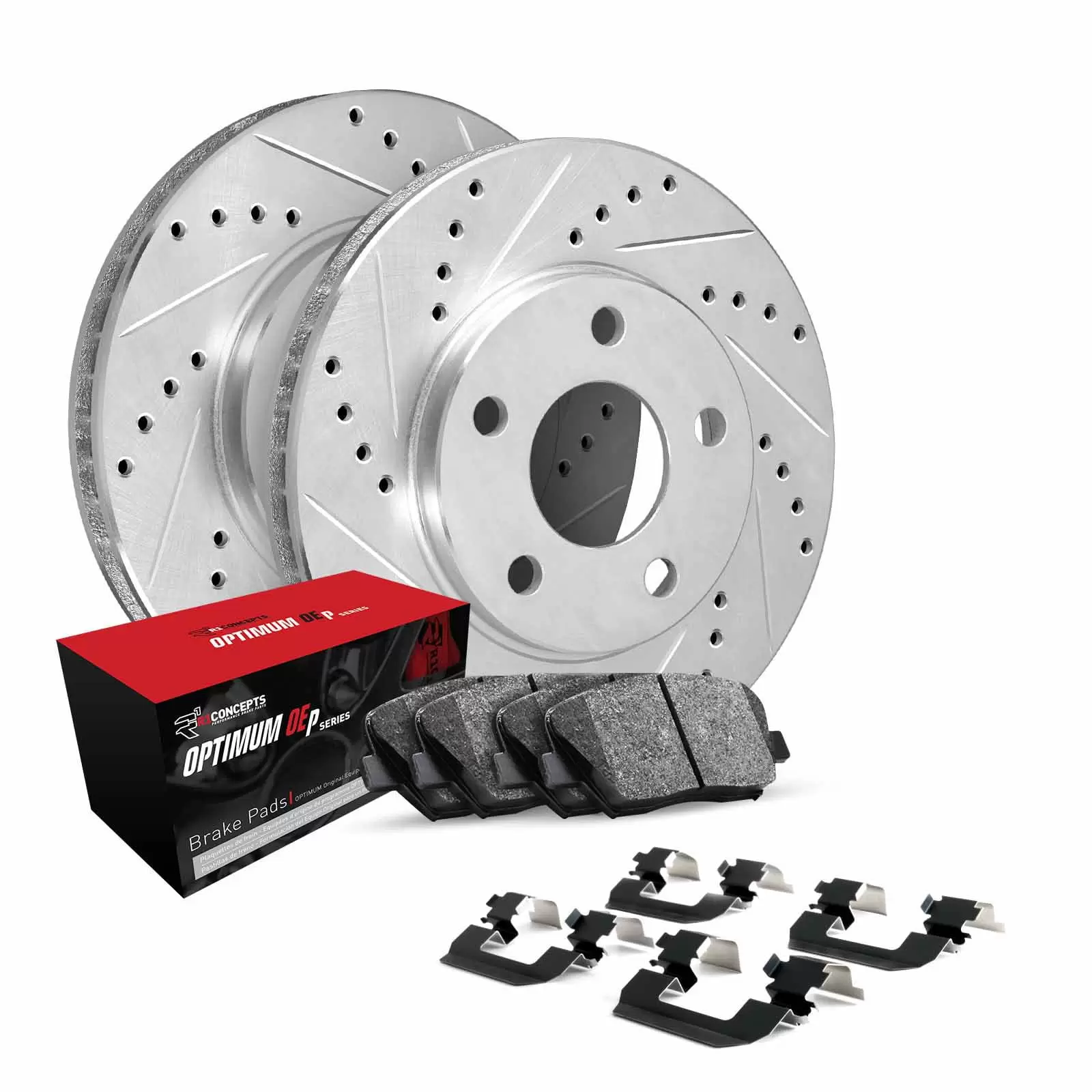 R1 Concepts R1 Brake Rotors D/S Silver W/ Optimum Oe Pads & Hdw Fits select: 2002-2006 MINI COOPER. 2007-2008 MINI COOPER S