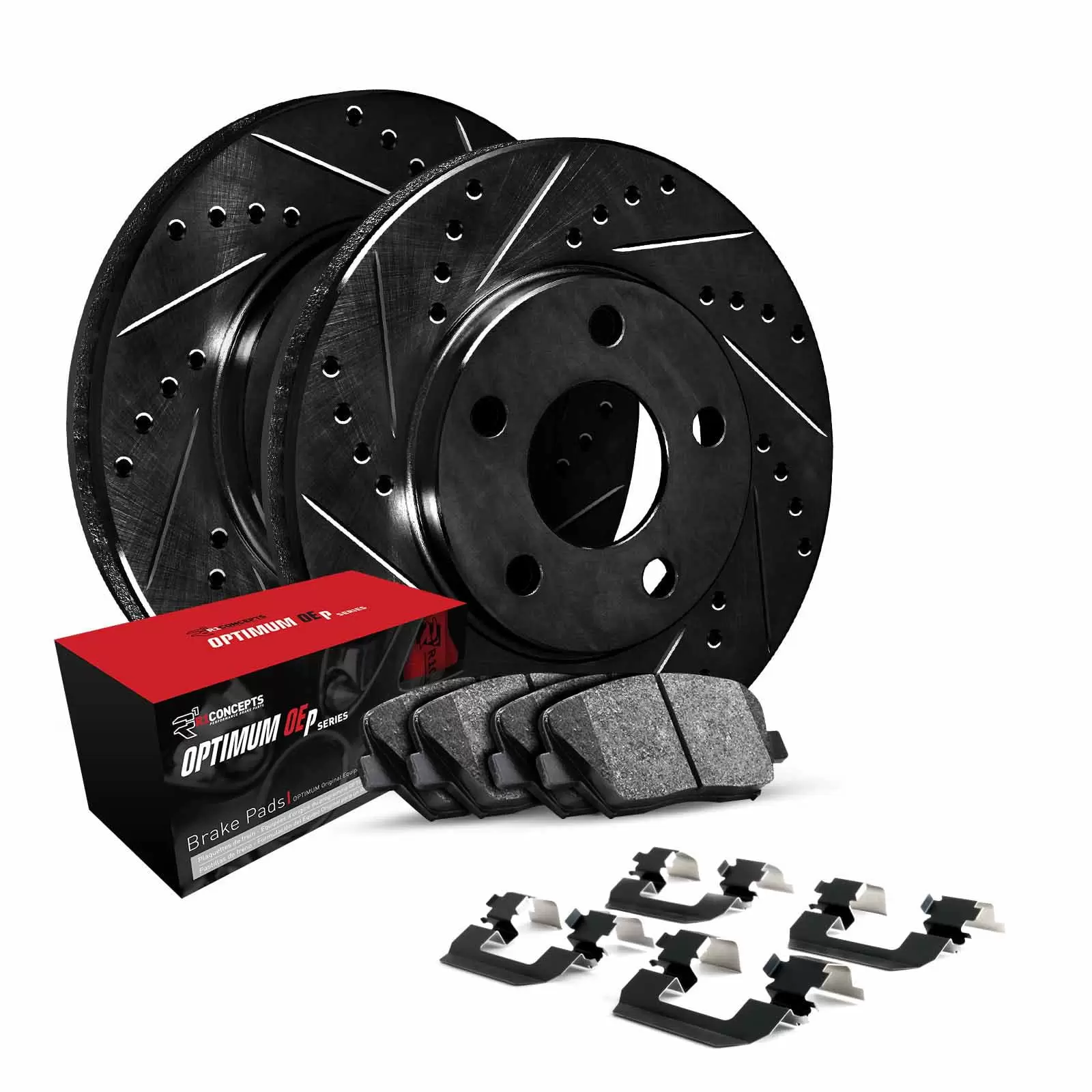 R1 Concepts Whuh1 59009 R1 Brake Rotors D/S Black W/ Optimum Oe Pads & Hdw Fits select: 1994-1995 HONDA CIVIC EX. 1990-1996 ACURA INTEGRA