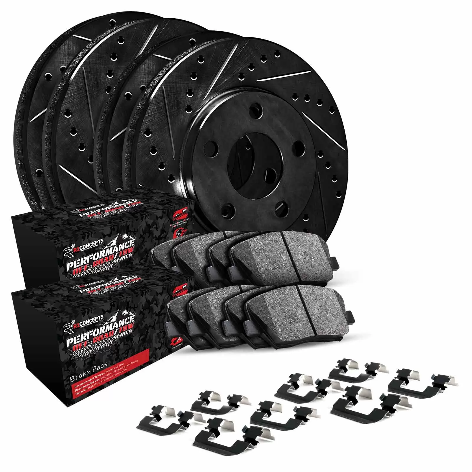 R1 Concepts Whvh2 40007 R1 Eline Series Brake Rotors D/S Black Perf Fits select: 2013-2018 RAM 2500. 2009-2012 DODGE RAM 2500