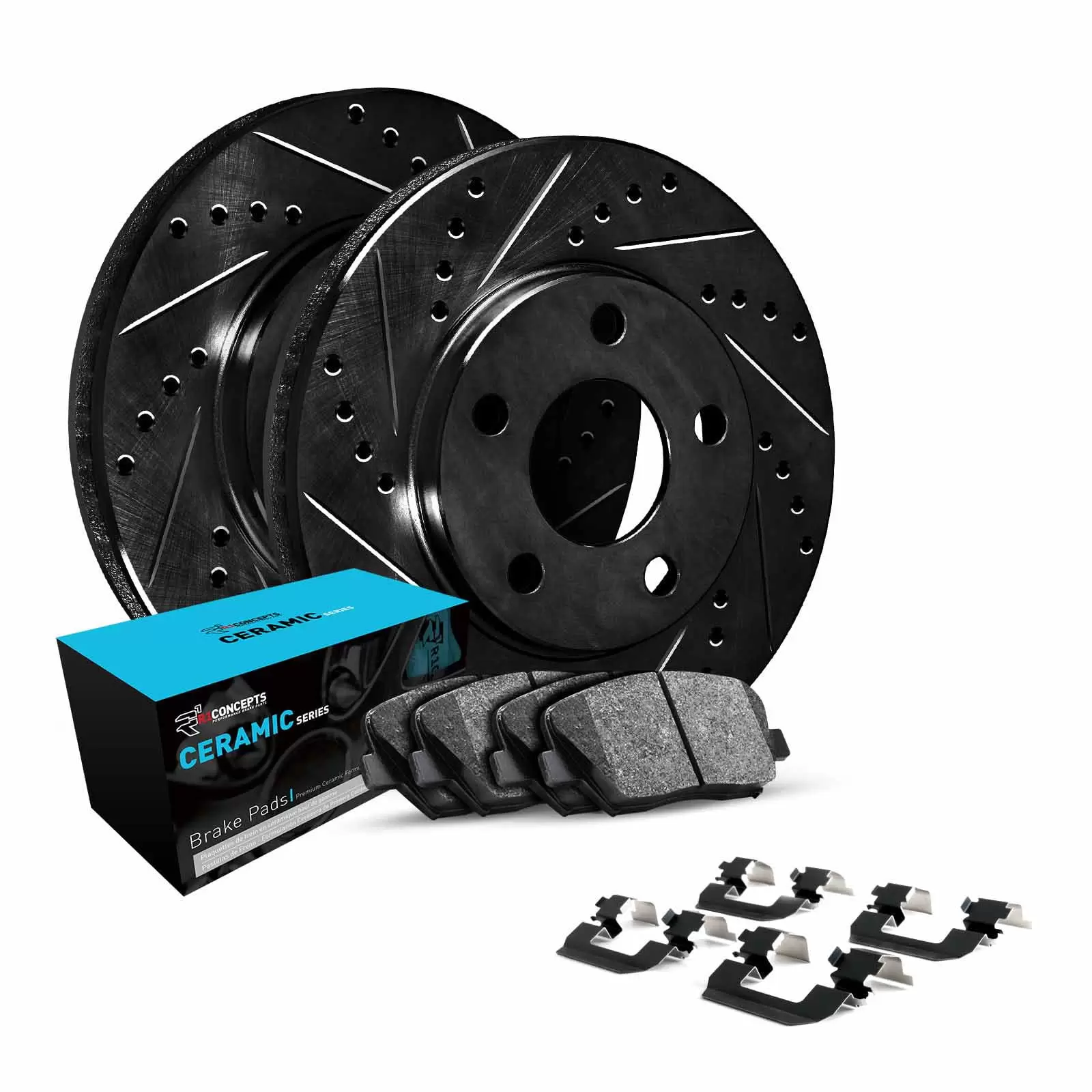 R1 Concepts Whwh1 59044 R1 E Line Series Brake Rotor D/S Black W/ Ceramic Fits select: 2006-2010.2012-2015 HONDA CIVIC EX