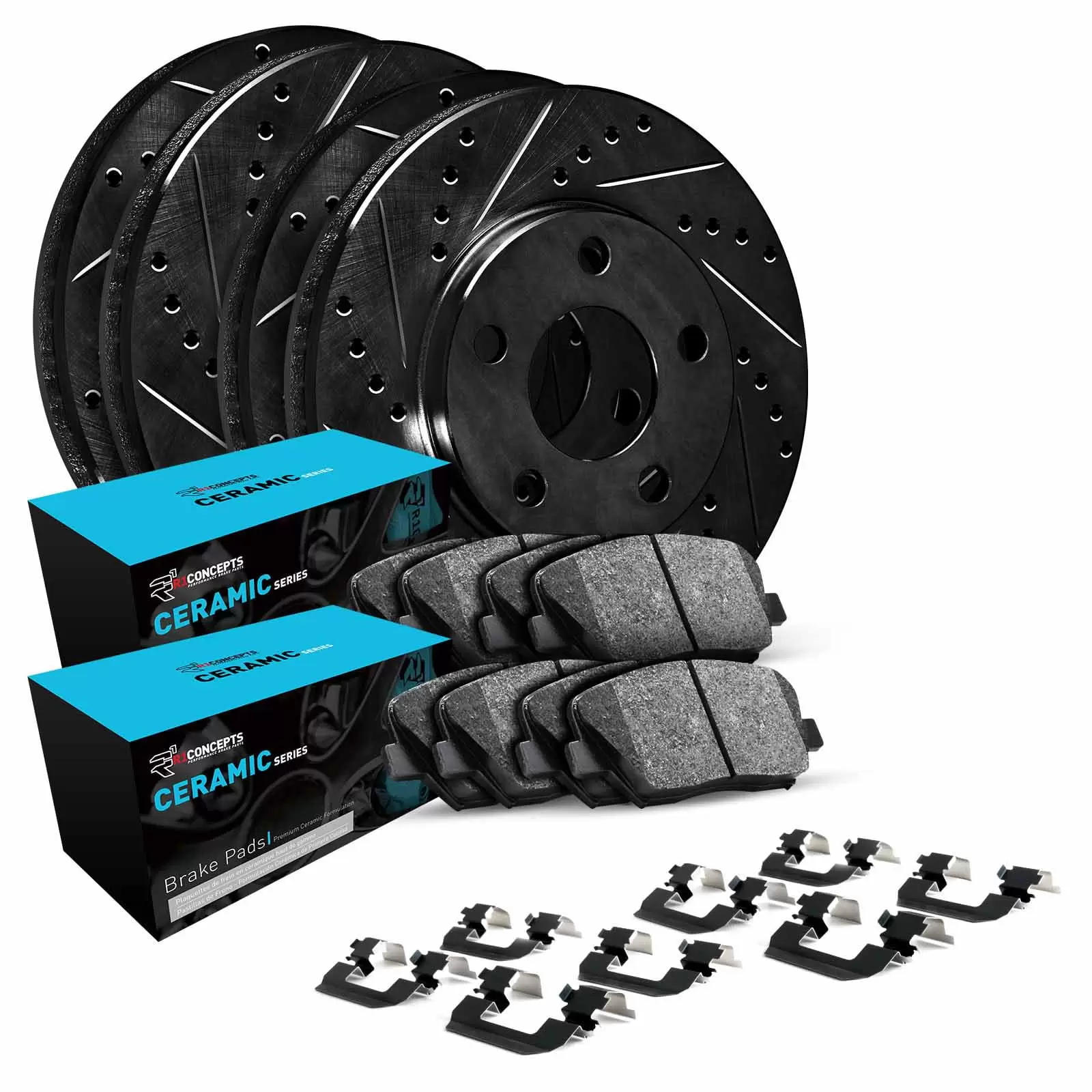 R1 Concepts Whwh2 59002 R1 E Line Series Brake Rotor D/S Black W/ Ceramic Fits select: 1994-1995 HONDA CIVIC EX