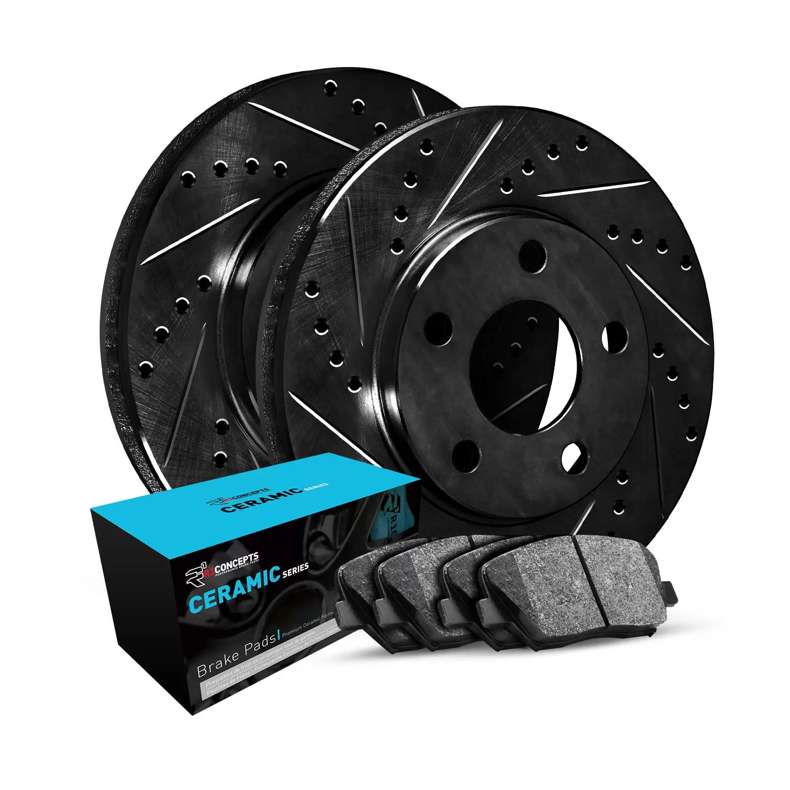 R1 Concepts Whwn1 74008 R1 E Line Series Brake Rotor D/S Black W/ Ceramic Fits select: 1998-2010 VOLKSWAGEN NEW BEETLE