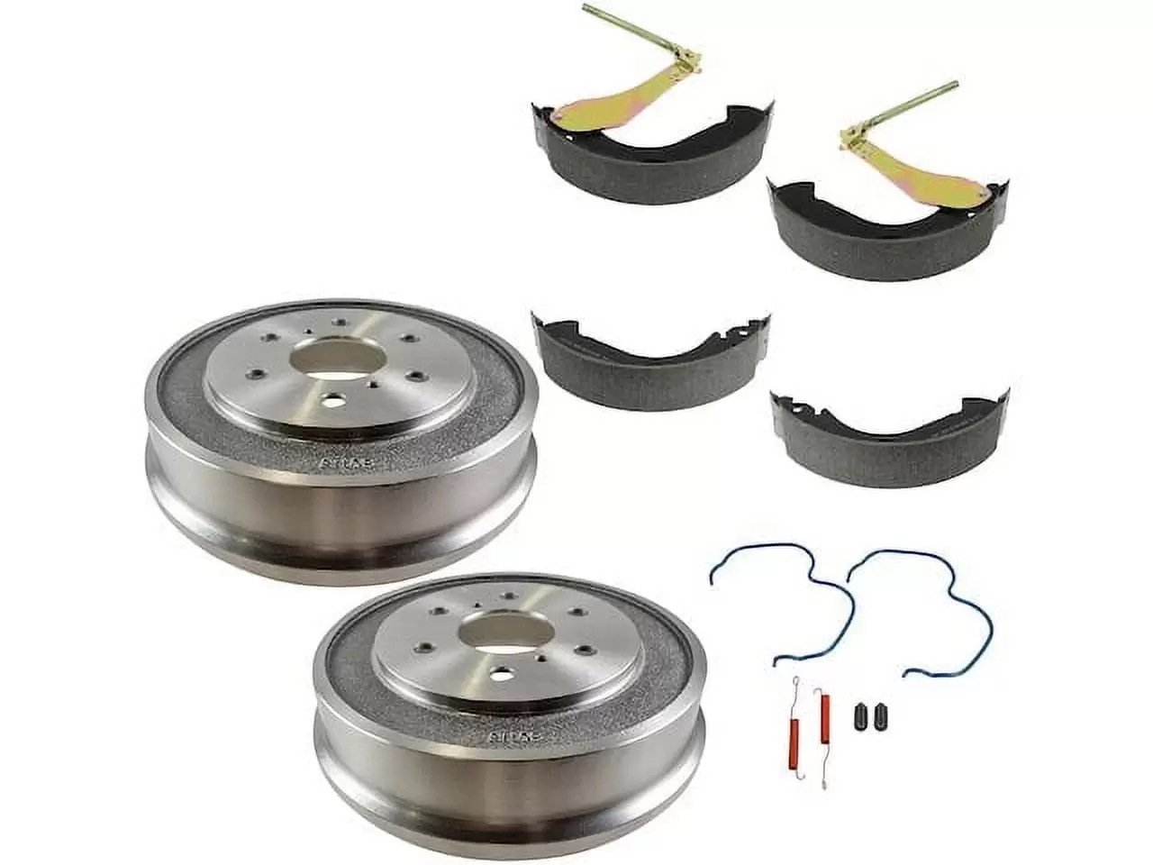 Rear Brake Drum and Brake Shoe 4 Piece Kit - Compatible with 2005 - 2008 Chevy Silverado 1500 2006 2007