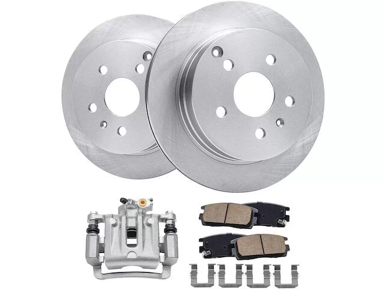 Rear Brake Pad Rotor and Caliper Set - Compatible with 2010 - 2017 Chevy Equinox 2011 2012 2013 2014 2015 2016