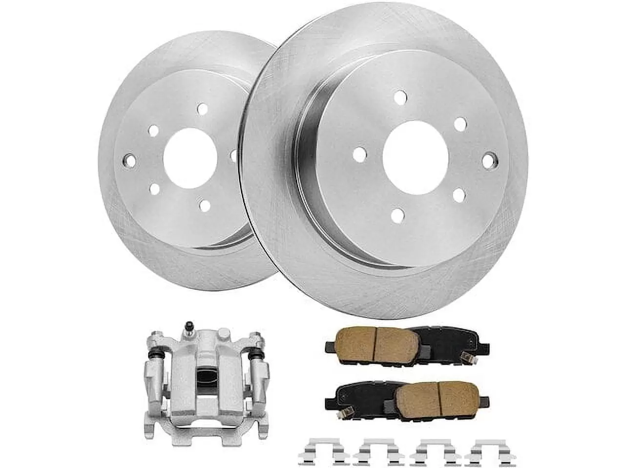 Rear Brake Pad Rotor and Caliper Set - Compatible with 2012 - 2013 INFINITI M35h Base