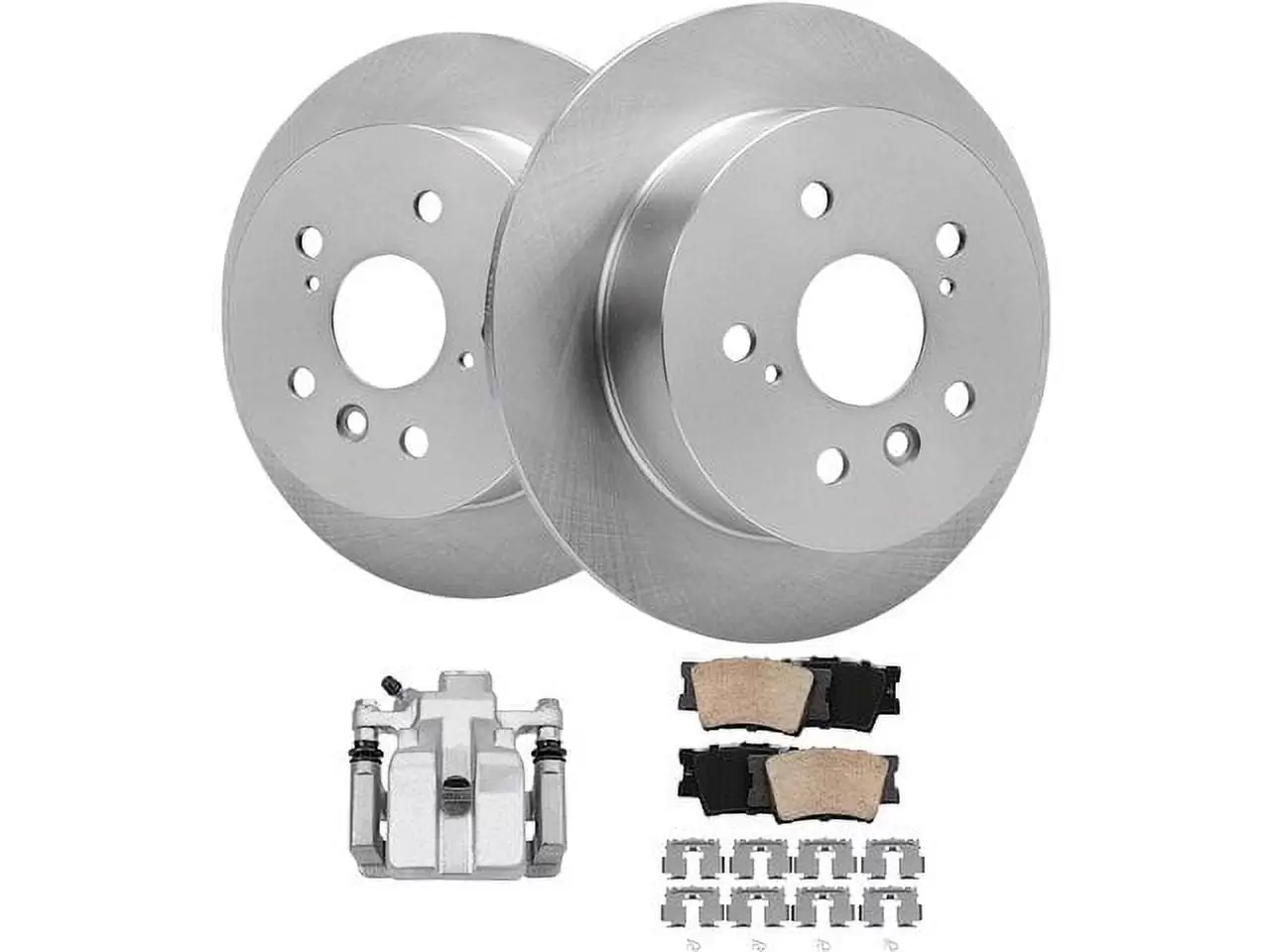 Rear Brake Pad Rotor and Caliper Set - Compatible with 2013 - 2018 ES350 Base 2014 2015 2016 2017