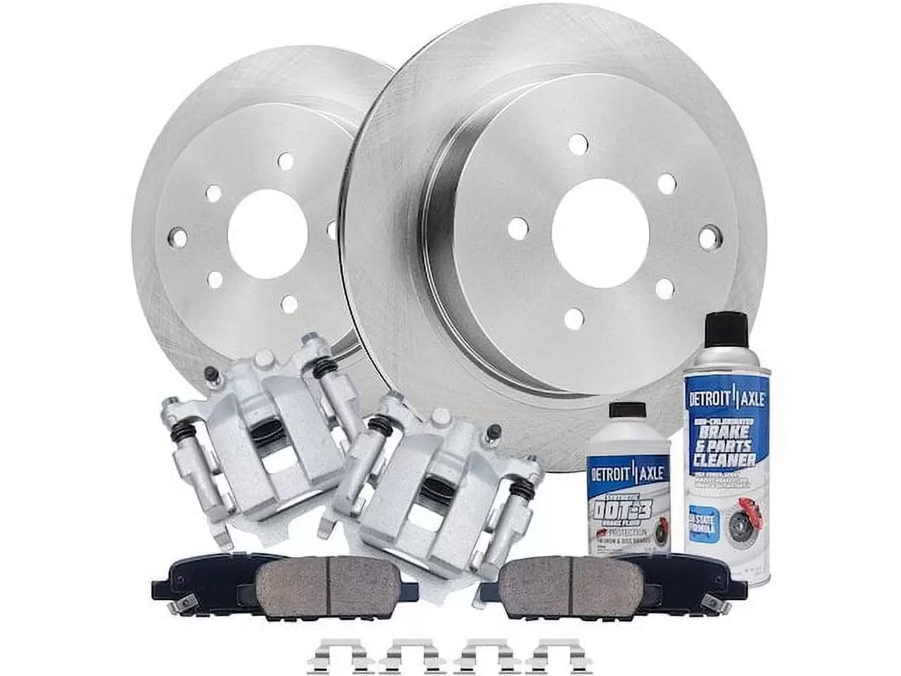 Rear Brake Pad Rotor and Caliper Set - Compatible with 2013 INFINITI JX35 Base