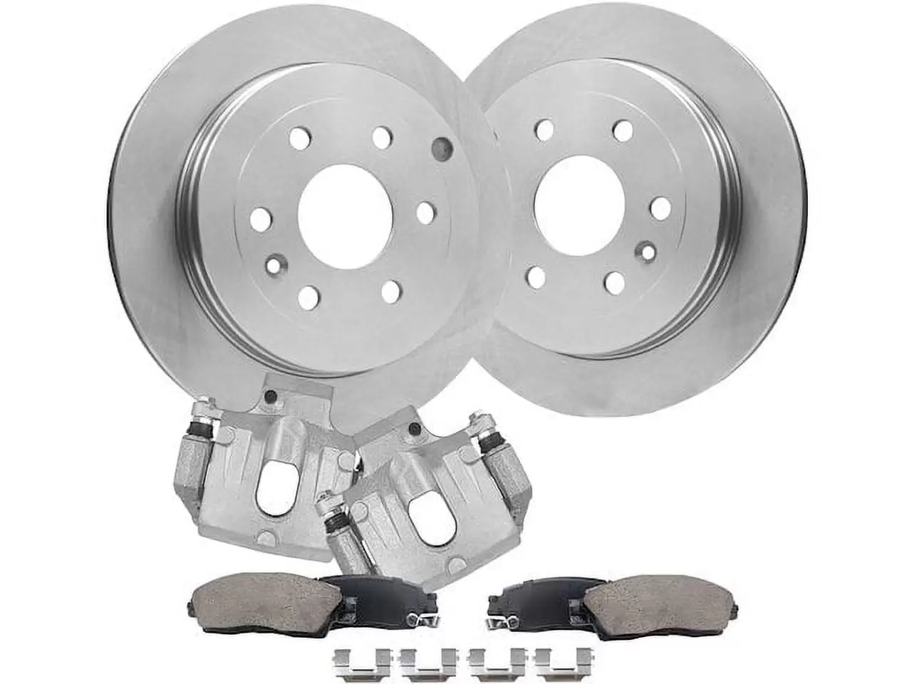 Rear Brake Pad Rotor and Caliper Set - Compatible with 2017 GMC Acadia Limited Base