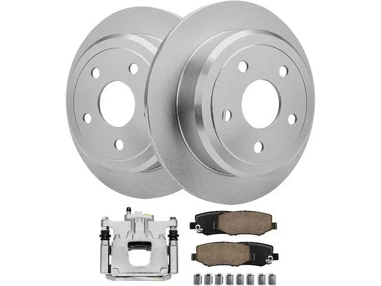 Rear Brake Pad Rotor and Caliper Set - Compatible with 2018 Jeep Wrangler JK