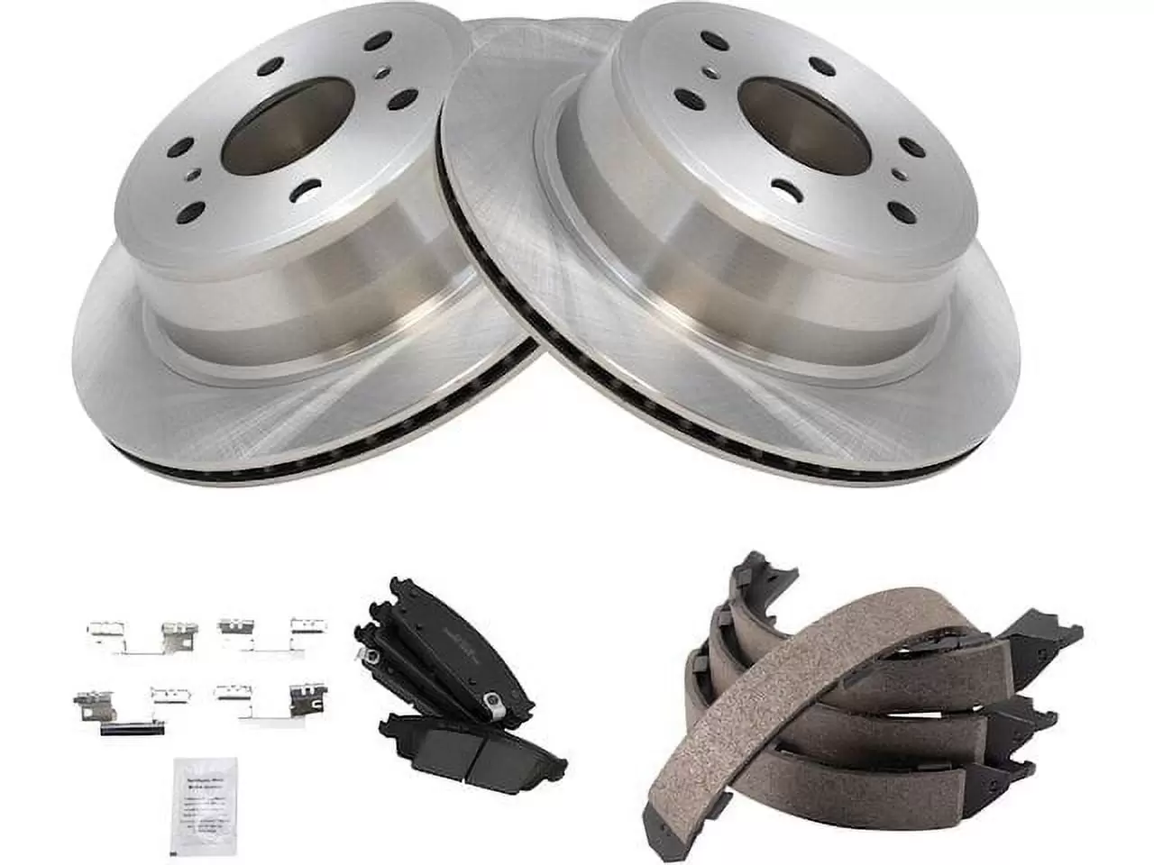 Rear Brake Pad Rotor and Parking Brake Kit 4 Piece - Compatible with 2015 - 2019 GMC Yukon 2016 2017 2018 2020