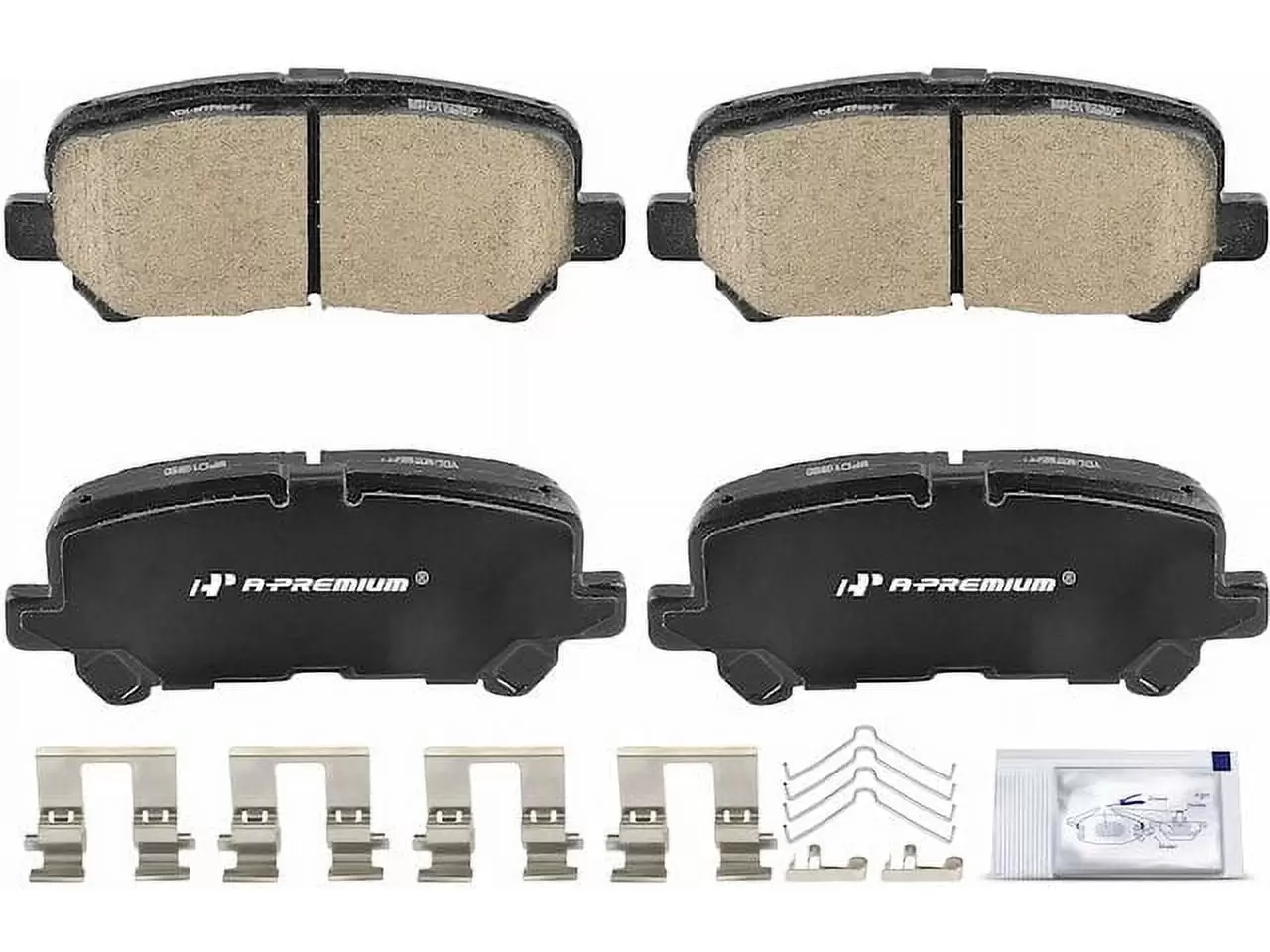 Rear Brake Pad Set 4 - Compatible with 2007 - 2013 Acura MDX Base 3.7L V6 2008 2009 2010 2011 2012