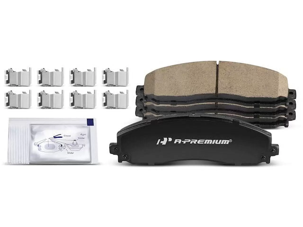 Rear Brake Pad Set 4 - Compatible with 2013 - 2021 Ford F-350 Super Duty 2014 2015 2016 2017 2018 2019 2020