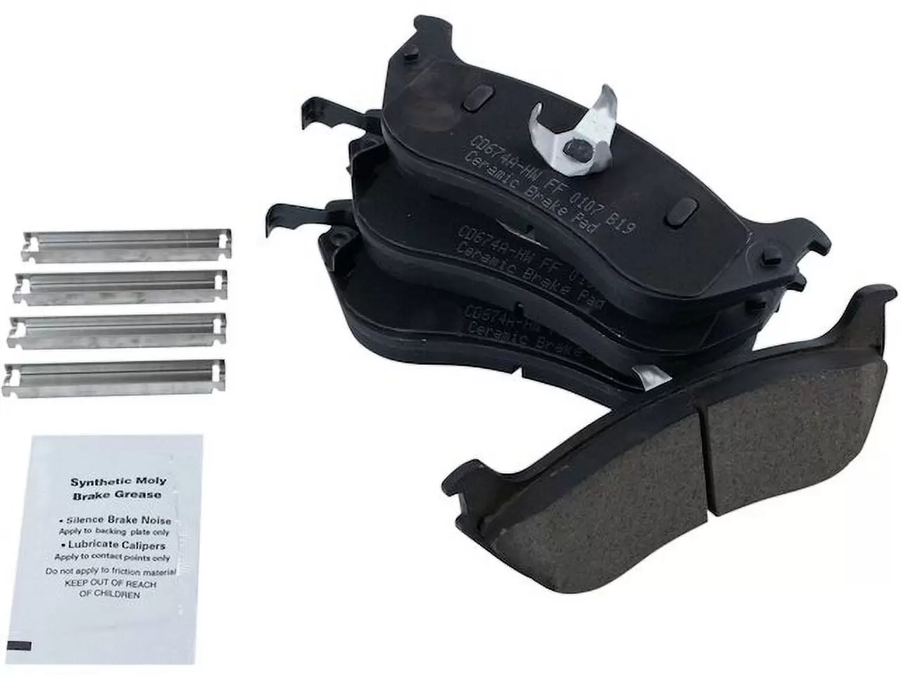 Rear Brake Pad Set - Compatible with 1996 - 2002 Lincoln Town Car 1997 1998 1999 2000 2001