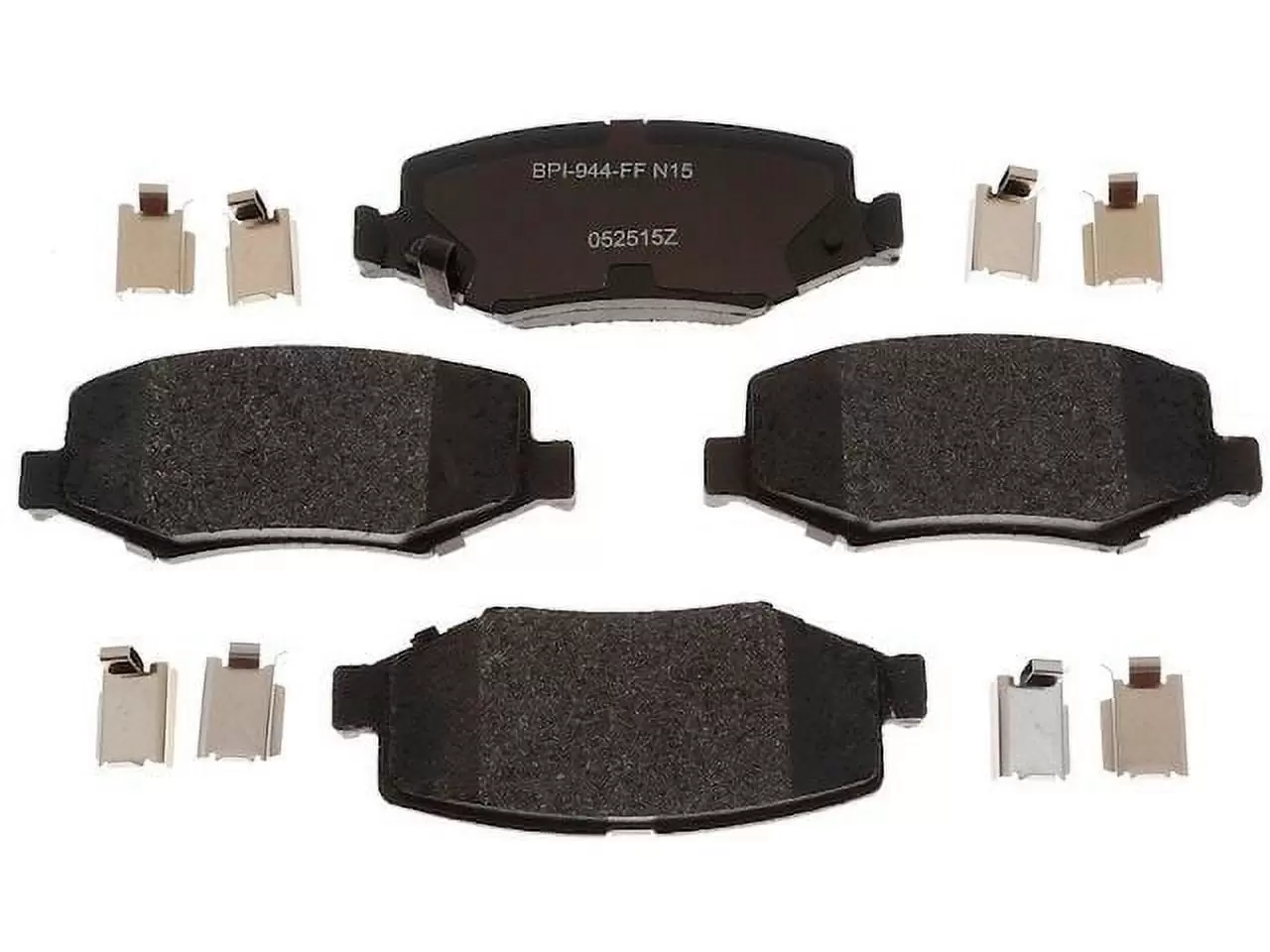 Rear Brake Pad Set - Compatible with 2007 - 2017 Jeep Wrangler 2008 2009 2010 2011 2012 2013 2014 2015 2016