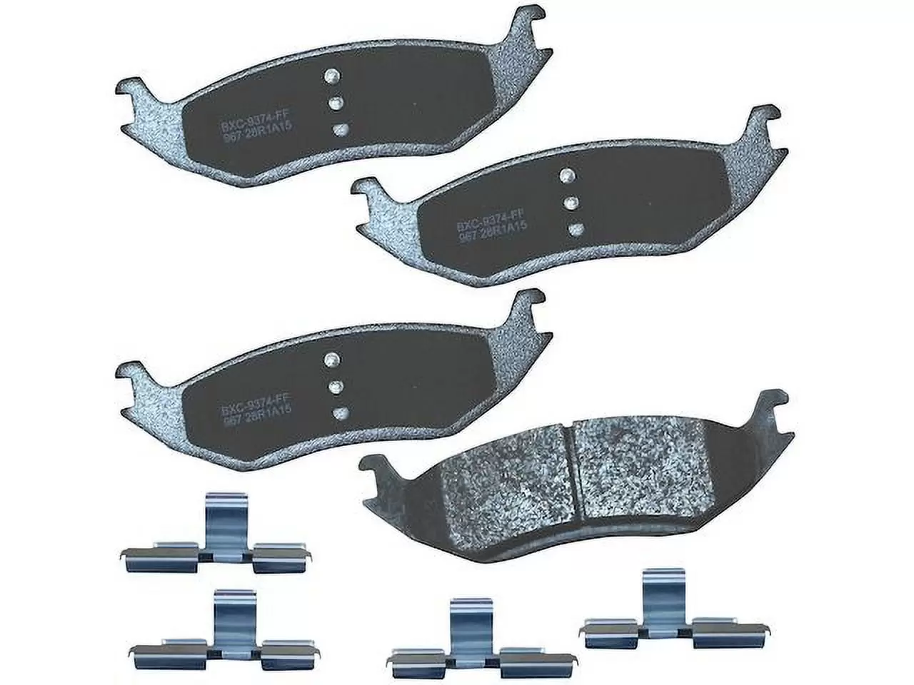 Rear Brake Pad Set - Compatible with 2011 - 2018 Ram 1500 2012 2013 2014 2015 2016 2017