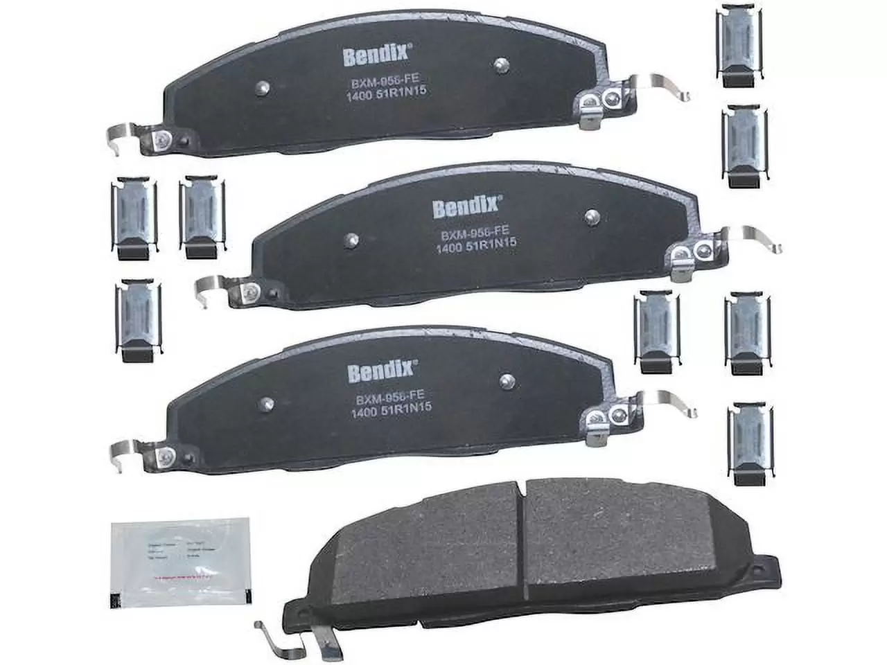 Rear Brake Pad Set - Compatible with 2011 - 2018 Ram 3500 2012 2013 2014 2015 2016 2017