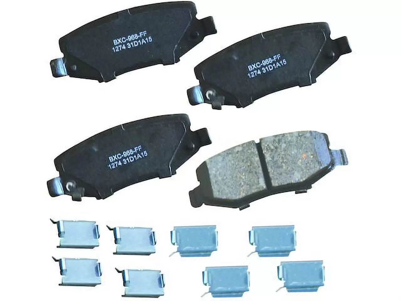 Rear Brake Pad Set - Compatible with 2018 Jeep Wrangler JK