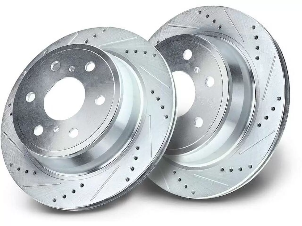 Rear Brake Rotor Set 2 - Compatible with 2007 - 2019 Chevy Silverado 1500 2008 2009 2010 2011 2012 2013 2014 2015 2016 2017 2018