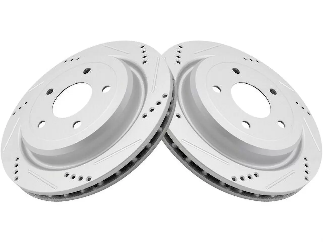 Rear Brake Rotor Set 2 Piece - Compatible with 2005 - 2013 Chevy Corvette 2006 2007 2008 2009 2010 2011 2012