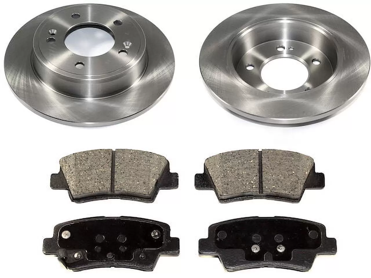 Rear Ceramic Brake Pad and Rotor Kit - Compatible with 2014 - 2017 Kia Forte 2015 2016